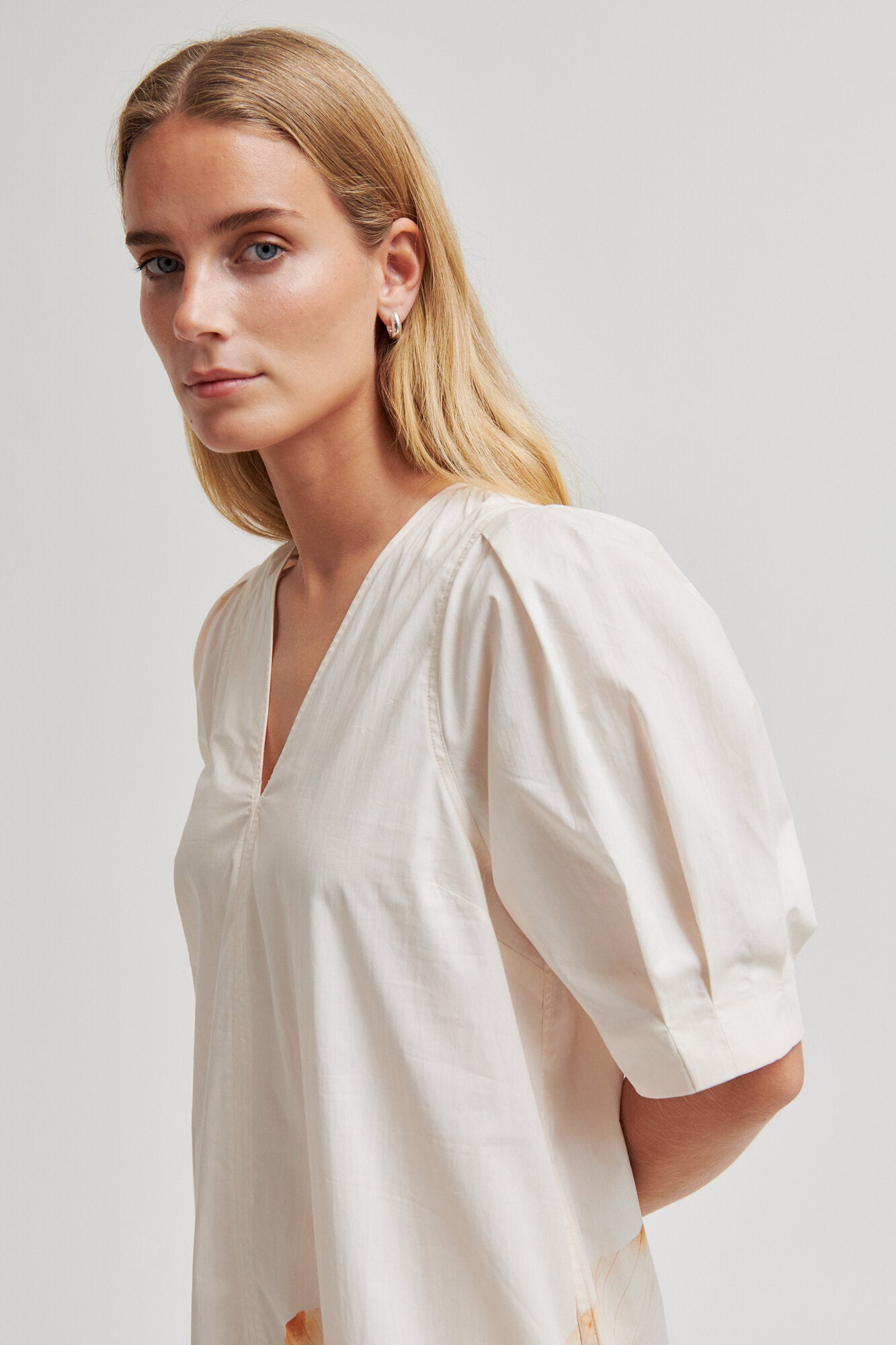 Adrienna midi kjole - Eggnog